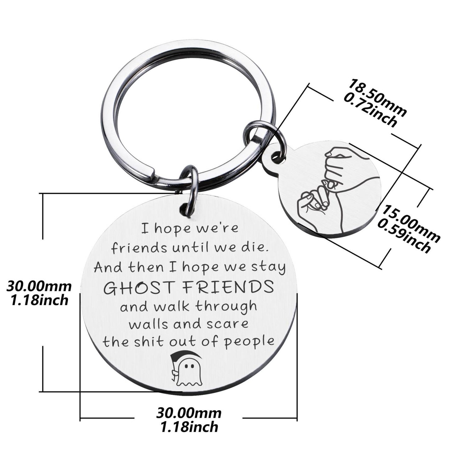 👻Friendship Metallic Keychain