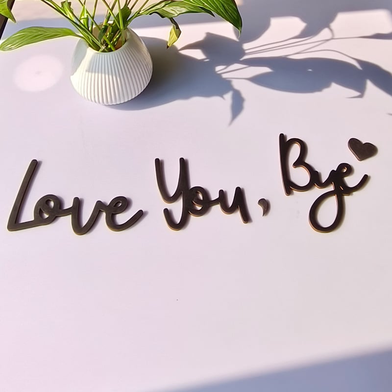 Wooden Wall Hanging Sign Decoration - No Wall Damage