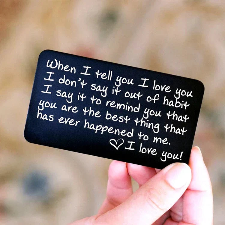 Last Day 75% OFF - ✍️Metal Engraved Card - Message of Love💞