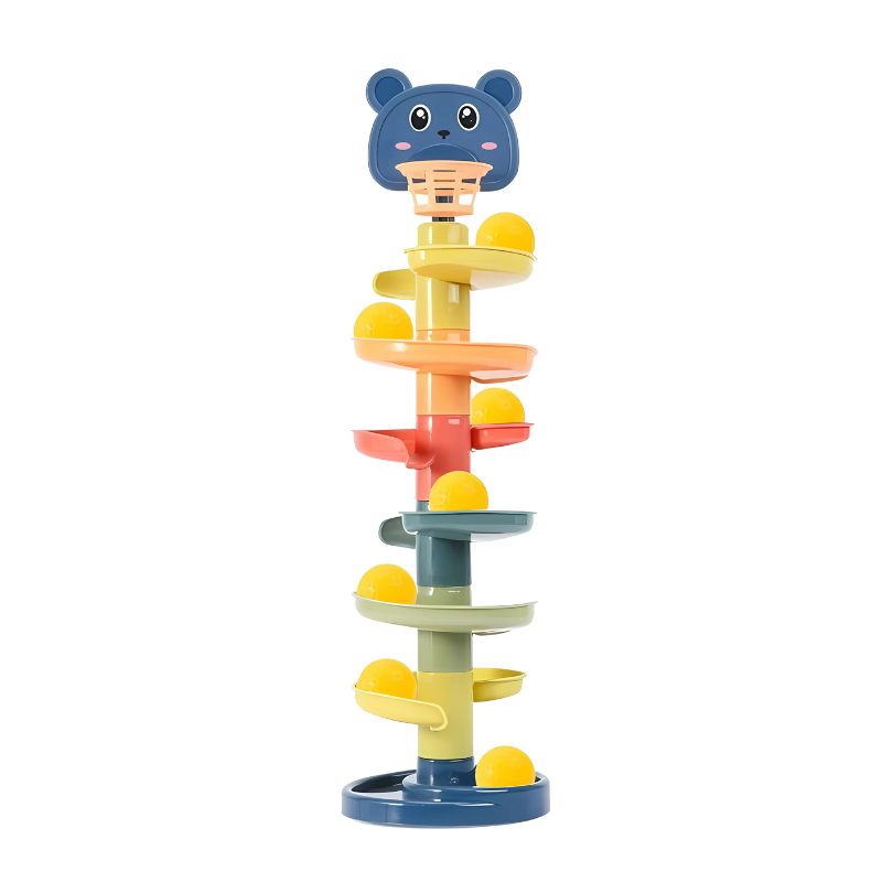 TumbleBear Bright Ball Drop Toy with Cute Bear Face