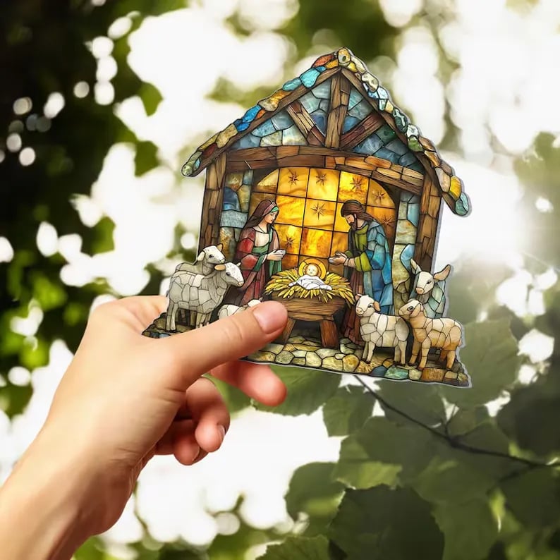 🎄Christmas Home Decor🎄-Nativity Jesus Christ Decoration Suncatcher