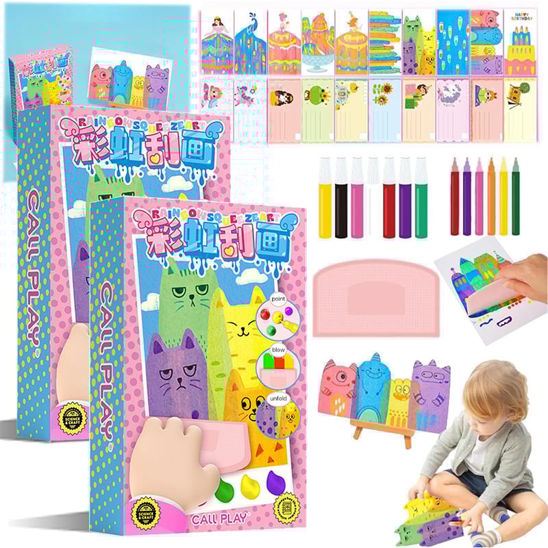 🎅20Pcs DIY Rainbow Scratch Art