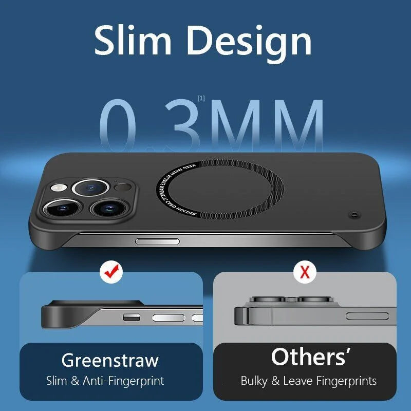 📱✨Frameless Matte Ultra Thin Magnetic Case for iPhone