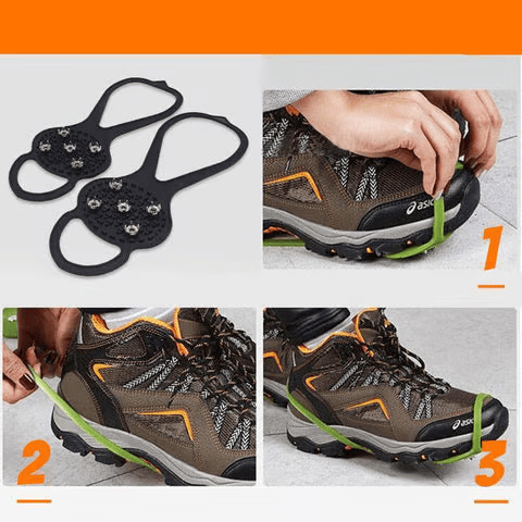 Manganese steel thickened crampon shoe covers
