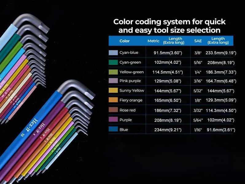 🔥Last Day Promotion 49% OFF-Toolant Allen Wrench Allen Key Metric&SAE Set