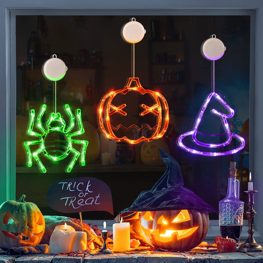 ✨ Upgrade Halloween Window Lights Decorations