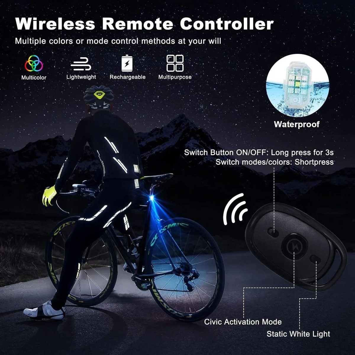 7 Colors Wireless Led Lights with Remote