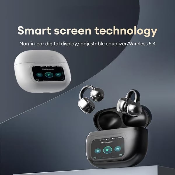 2025 New Arrival - Ear Clip Bluetooth Headphones with Touch Screen
