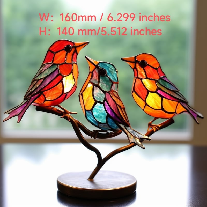 🔥🔥Acrylic Birds on Branch Desktop Ornaments 🕊️✨