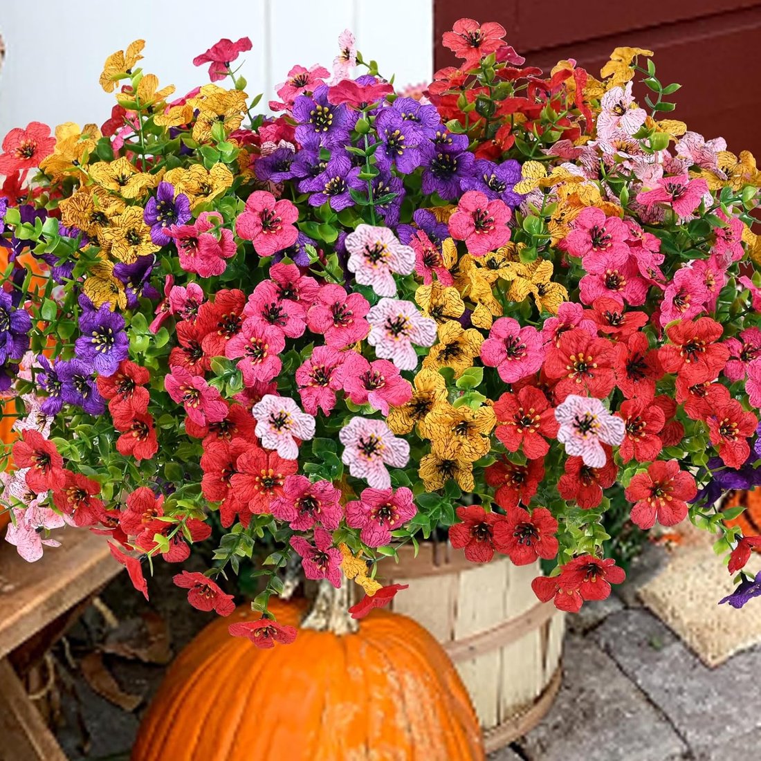 💥💥Upgraded high-grade material 🌱UV Resistant Lifelike Artificial Flowers