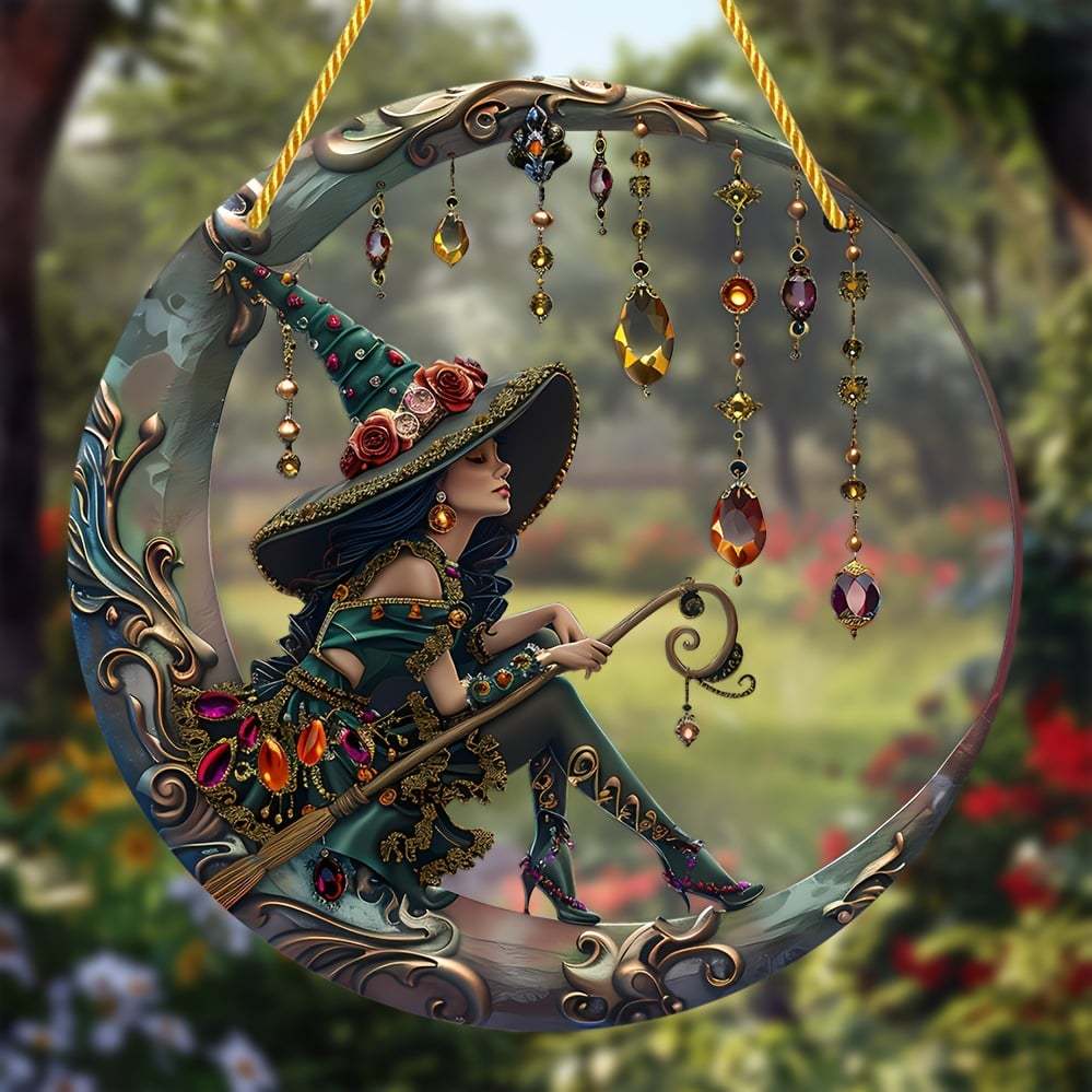 🧙♀️Beautiful Witch - Personalized Witch Window Hanging Suncatcher Ornament Gift