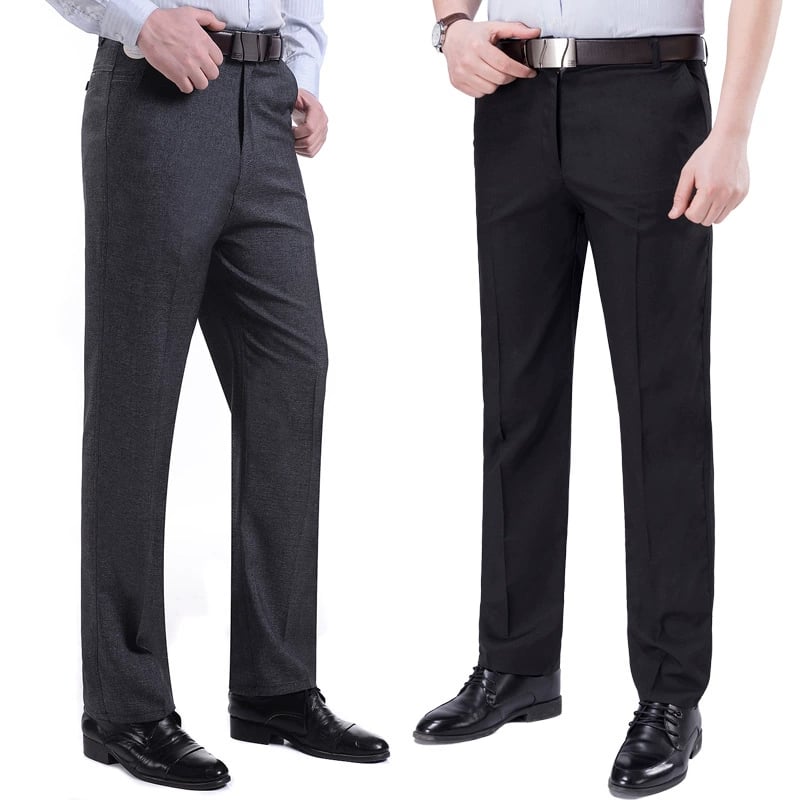 2025 Men's Straight High Waist Suit Pant