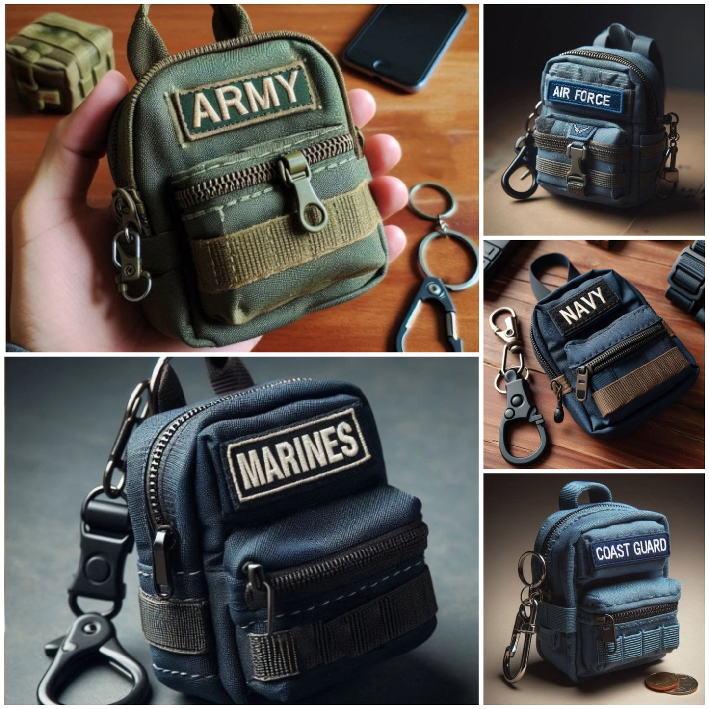 Mini Army Backpack Keychain