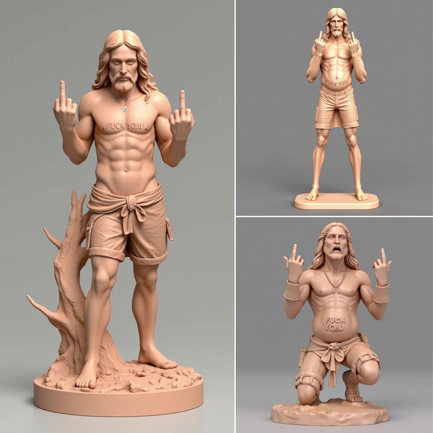 🤣Holy Attitude: Funny Jesus Ornaments ✝️🖕