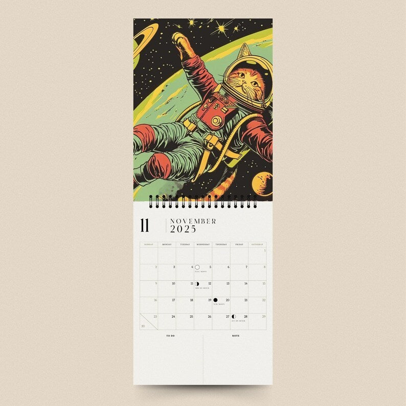 👩🚀Space Cats 2025 Calendar😺
