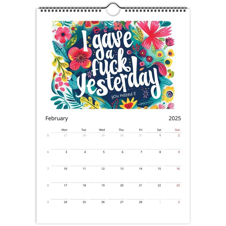 📆Welcome To The Fuckery Fun Wall Calendar 2025