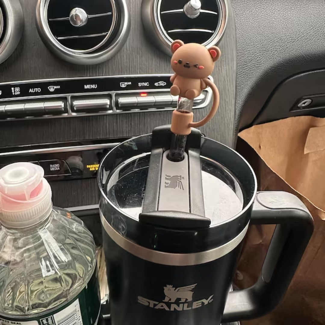 🥤🦆Silicone Animal Straw Covers Cap