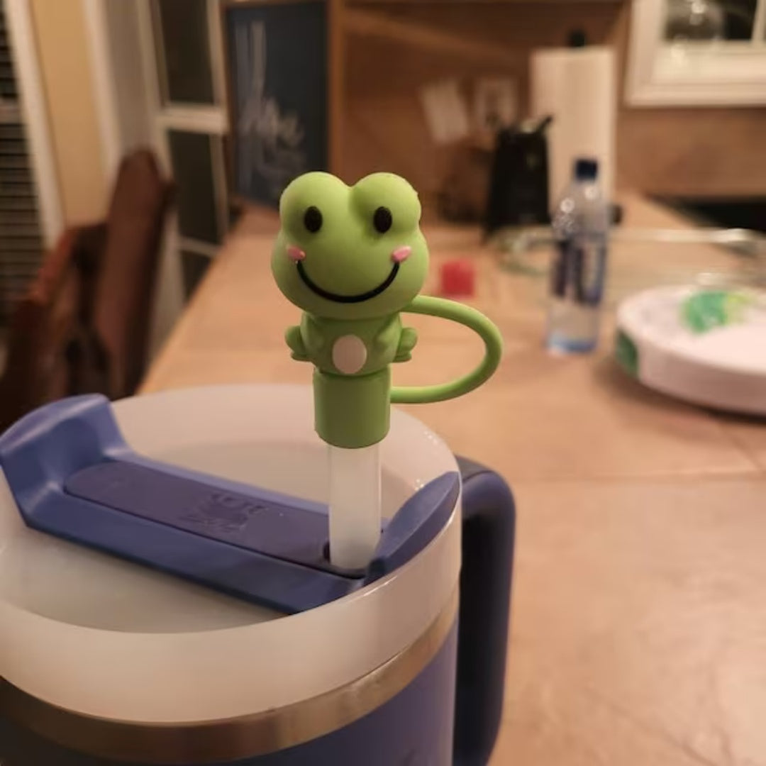 🥤🦆Silicone Animal Straw Covers Cap