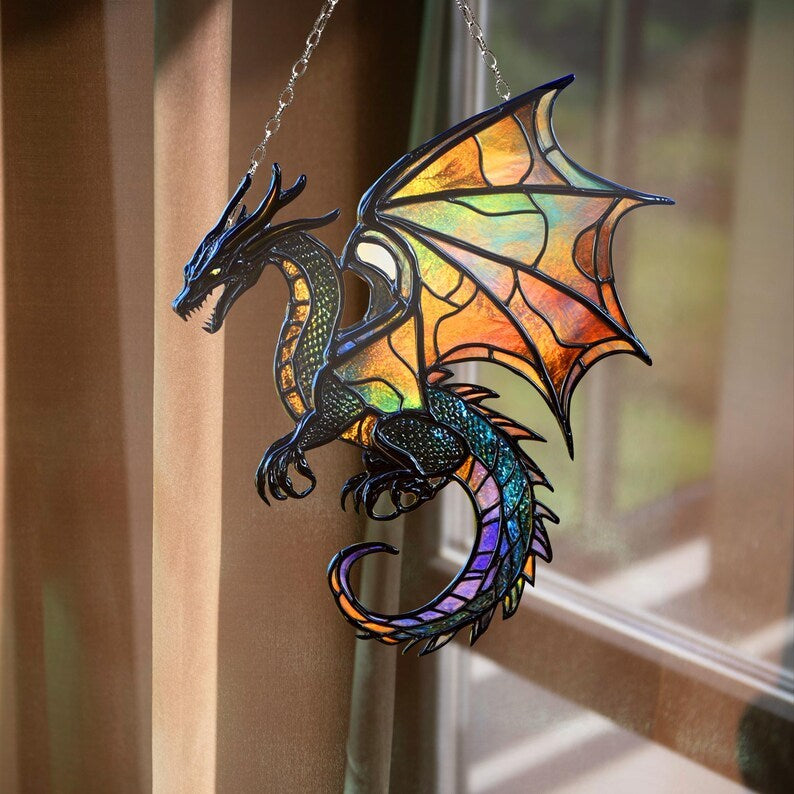 π₯π₯2025 Mother's Day Gift 50% Off--Cute Book Dragon Suncatcher Ornament