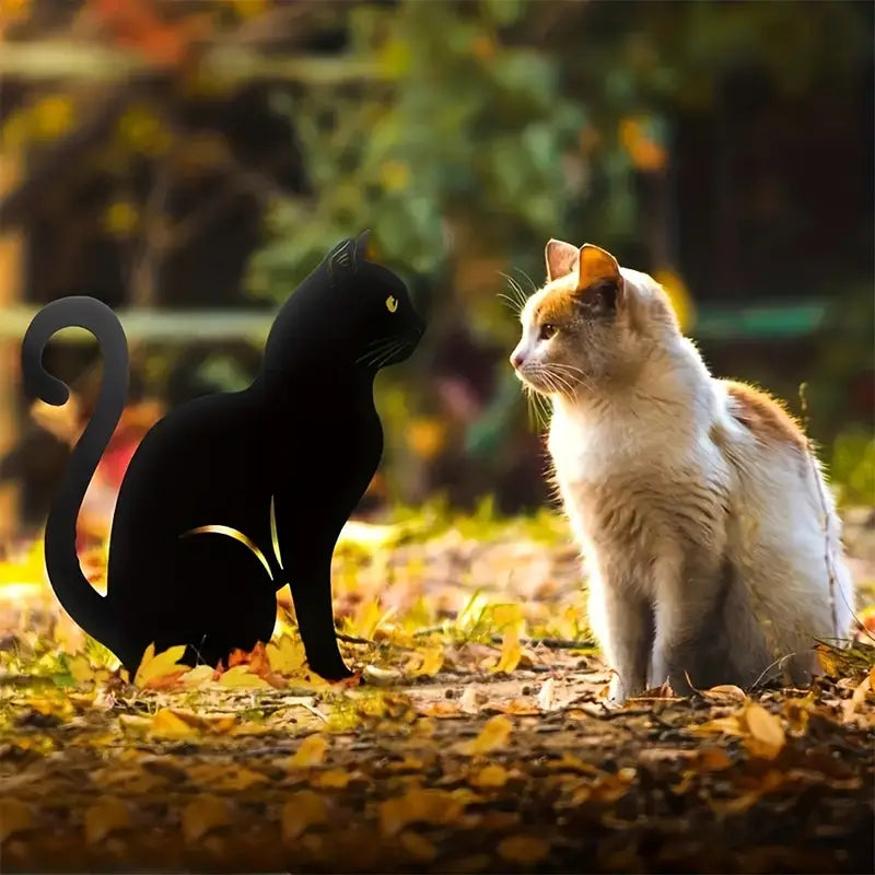 🐈⬛ Black Cat Silhouette Garden Decor (Set of 3)