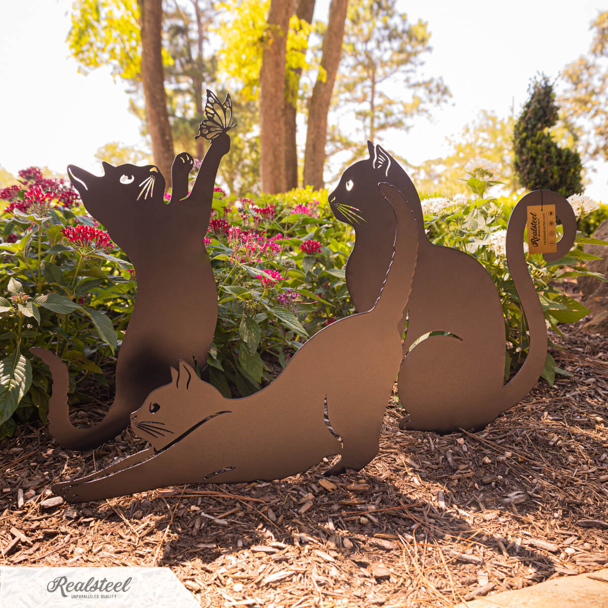 🐈⬛ Black Cat Silhouette Garden Decor (Set of 3)