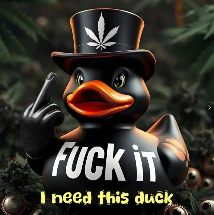 🤣Middle Finger Cannabis Duck