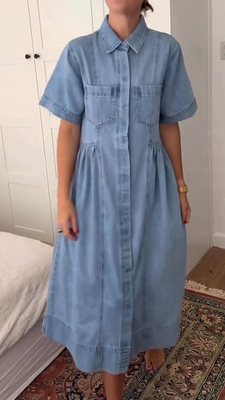 Ladies' Lapel Loose Casual Dress