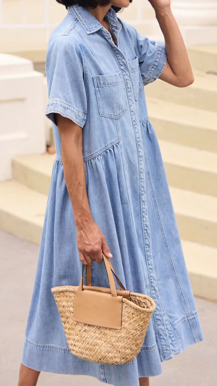 Ladies' Lapel Loose Casual Dress
