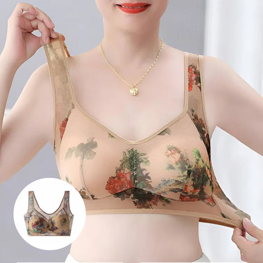 Pointed buttonless comfortable bra