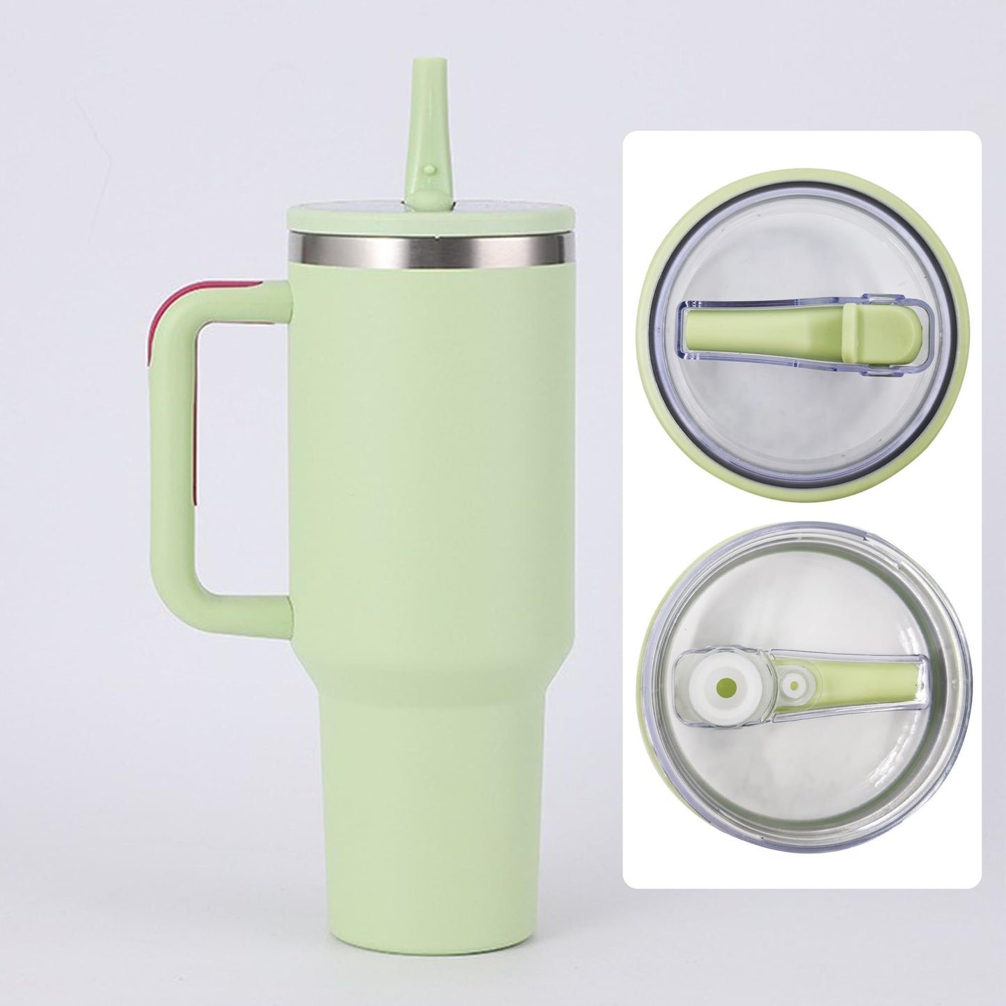 40 oz Tumbler Flip Straw Lid Replacement , Spill Proof Splash Resistant Tumbler Lids