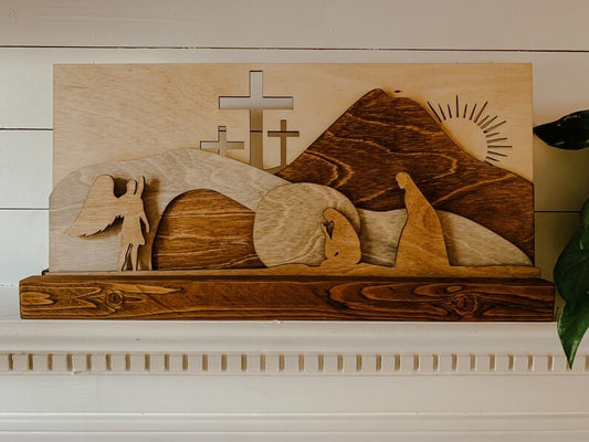 🔥🔥2025 Easter 50% Off--Wooden Layered Resurrection Scene