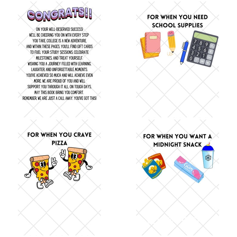 👩🎓🎁College Survival Gift Card Book