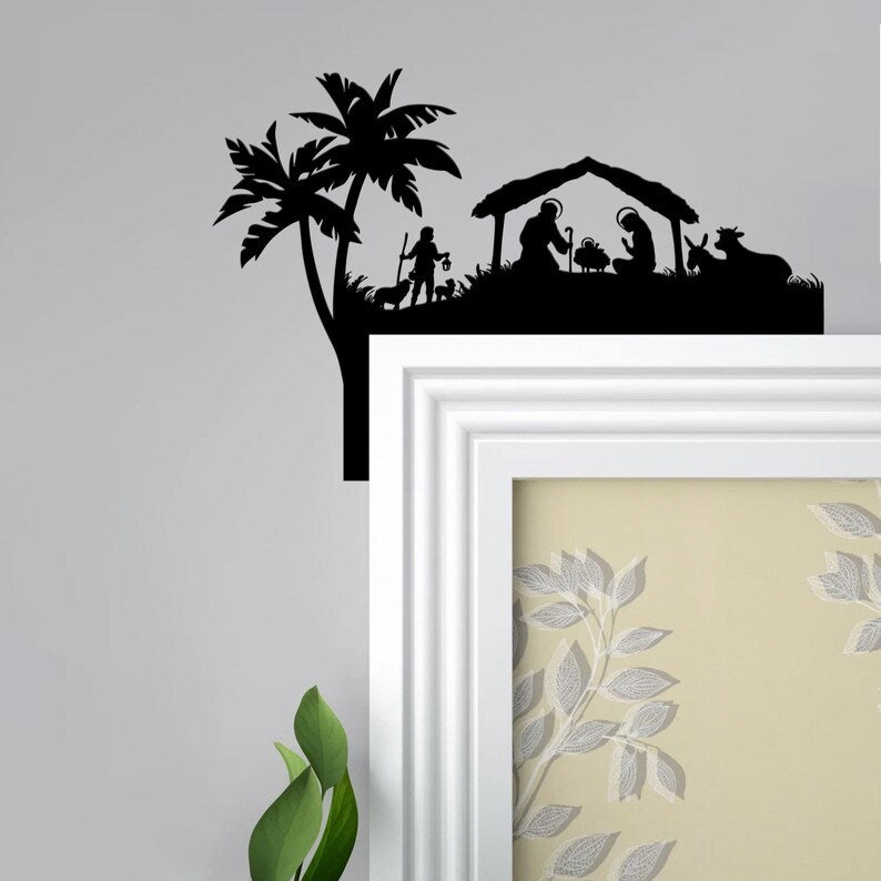 🔥🔥LAST DAY BIG SALE--Metal Nativity Scene Door Topper