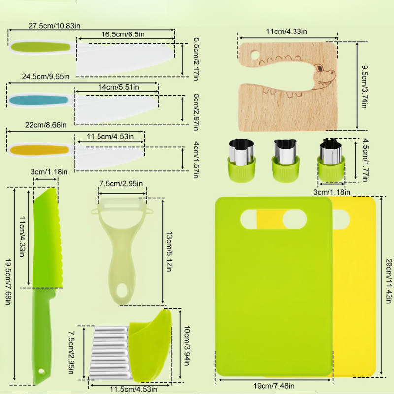 MiniChef Kid-Friendly Cooking Toolset for Aspiring Young Chefs