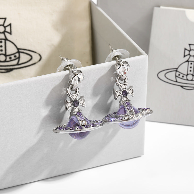 Saturn 3D Crystal Necklace β Stunning & Adjustable Pendant