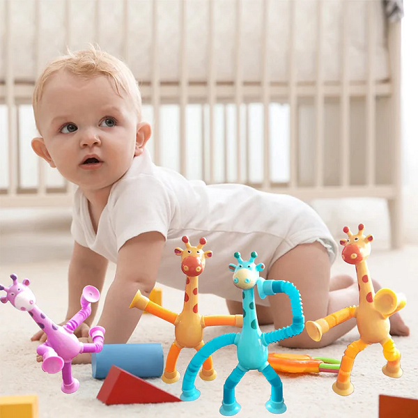 🔥🔥LAST DAY BIG SALE--Telescopic suction cup giraffe toy