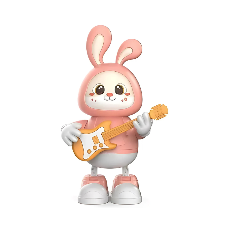 RockBunny Groovy Guitarist Rabbit Toy with Music & Lights