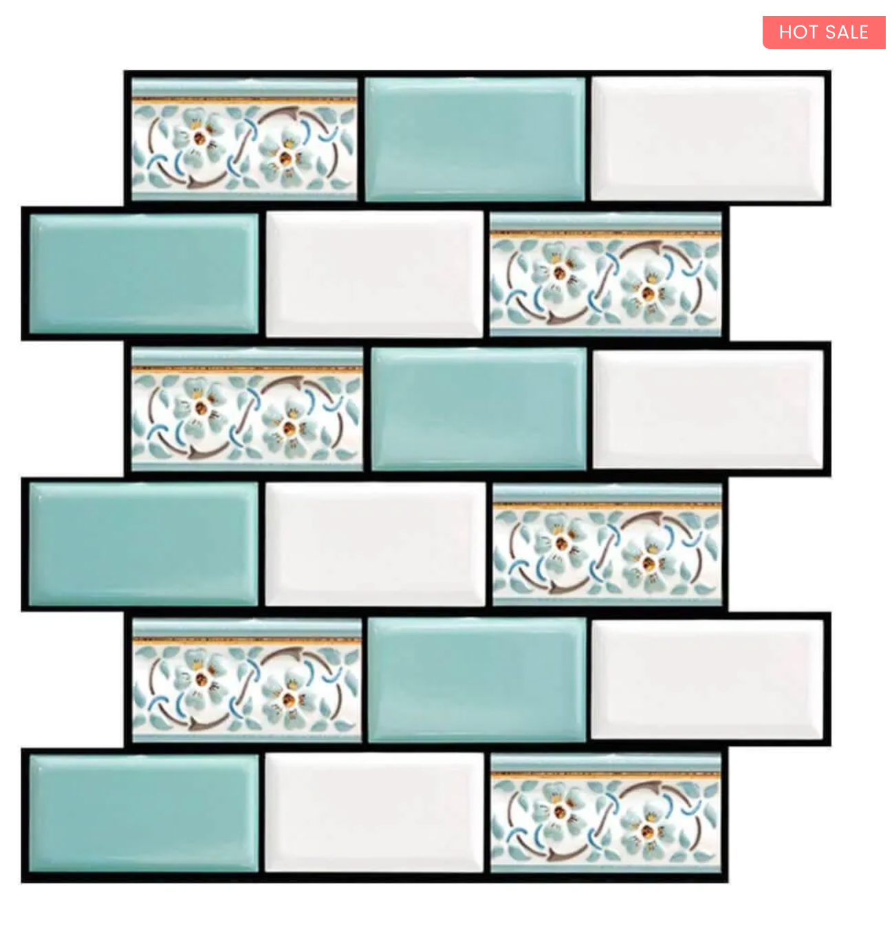 10Pcs 3D Peel and Stick Wall Tiles(12x12 inches)