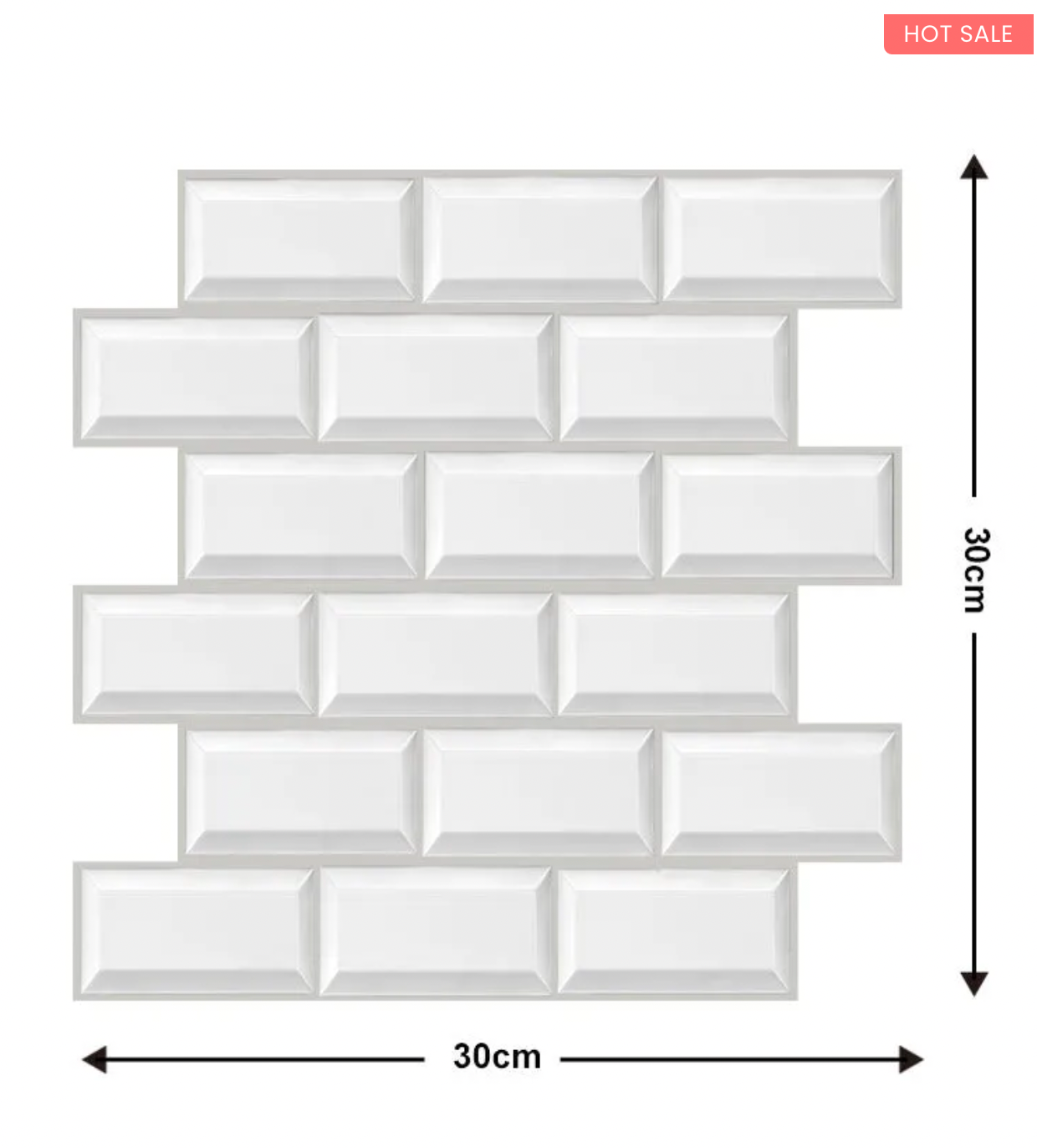 10Pcs 3D Peel and Stick Wall Tiles(12x12 inches)