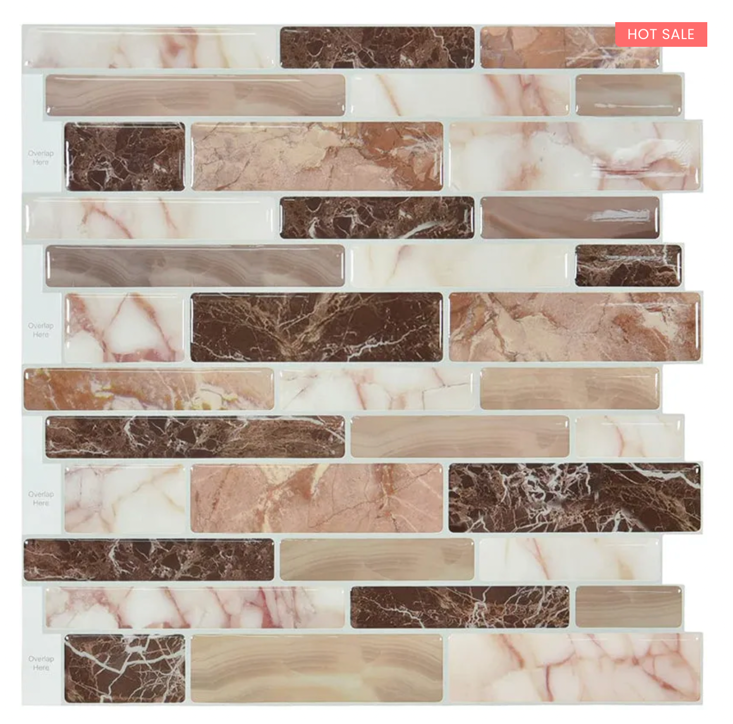 10Pcs 3D Peel and Stick Wall Tiles(12x12 inches)