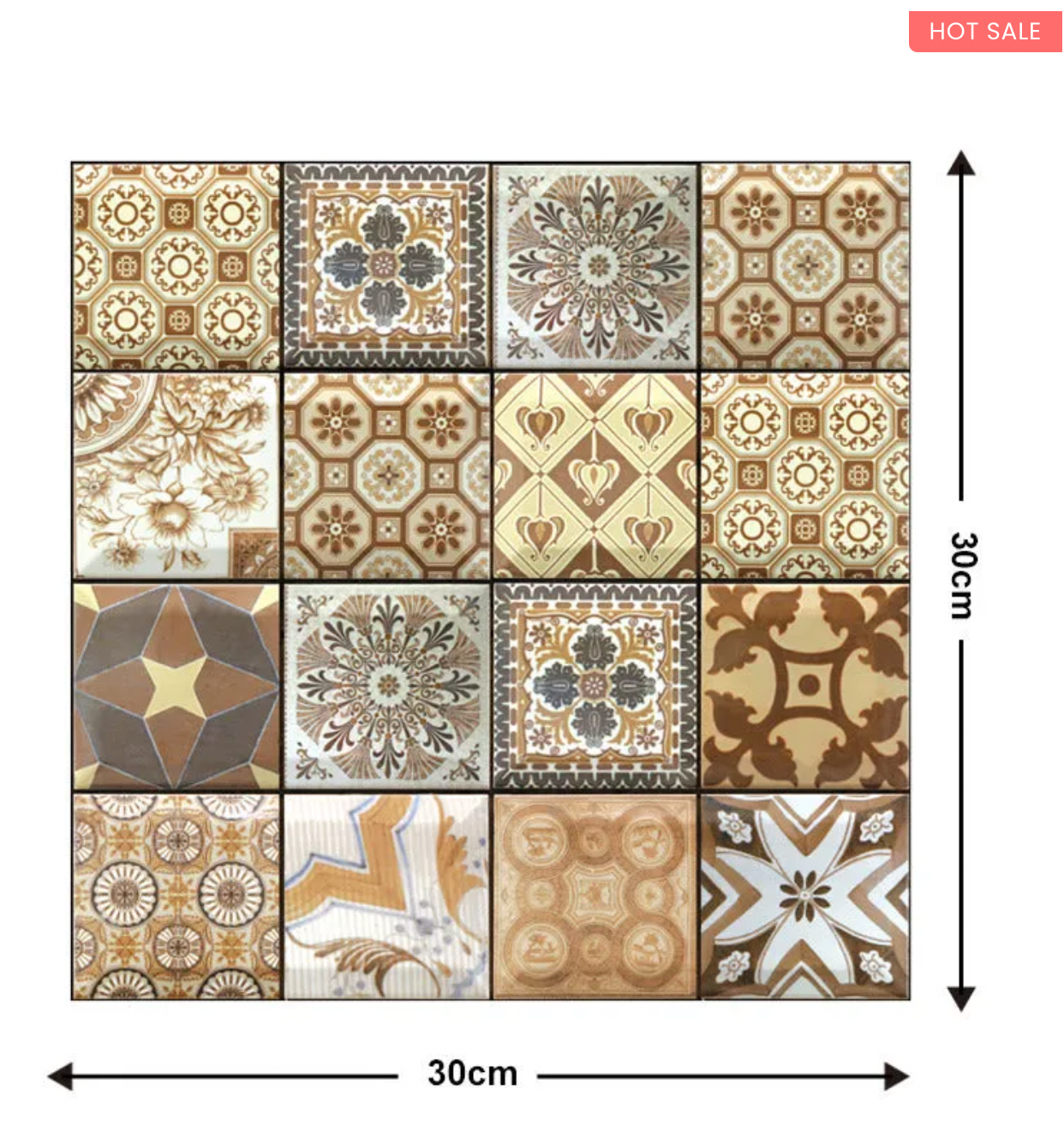 10Pcs 3D Peel and Stick Wall Tiles(12x12 inches)