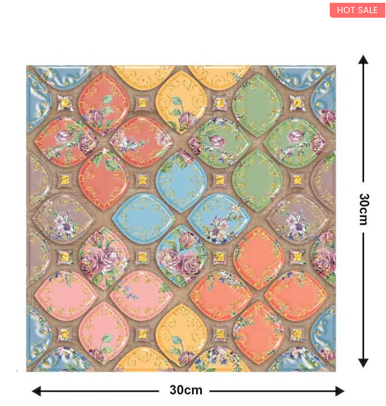 10Pcs 3D Peel and Stick Wall Tiles(12x12 inches)