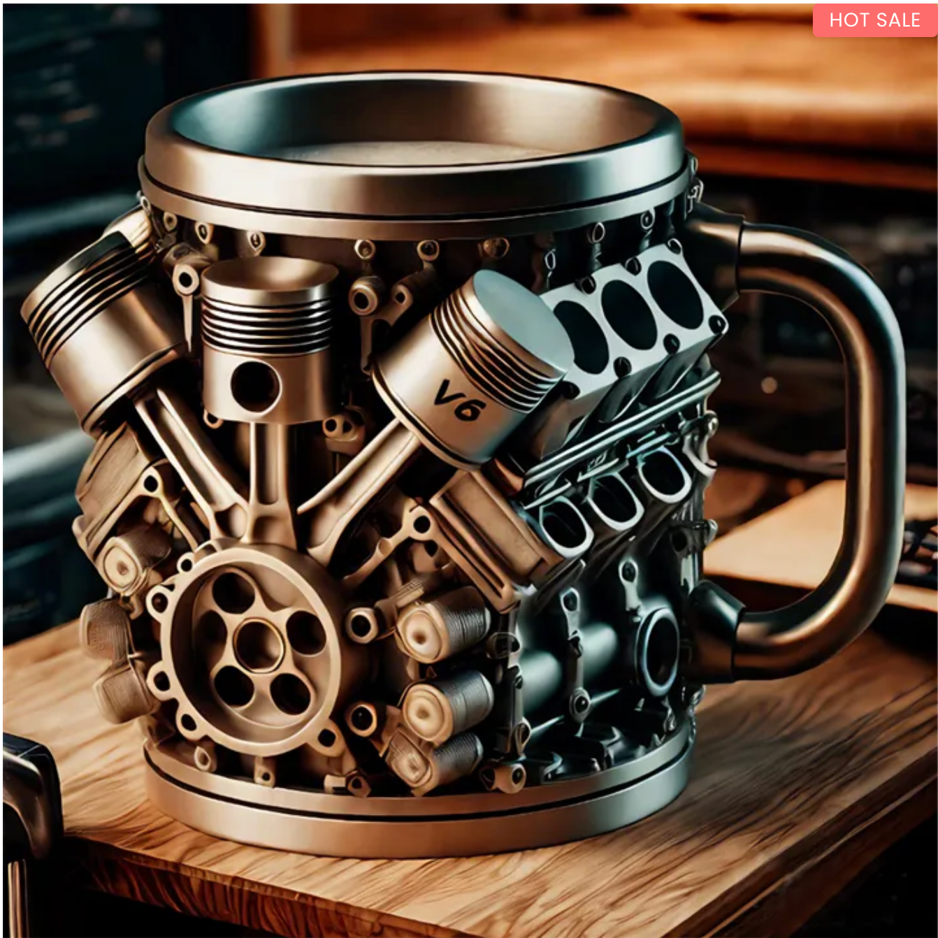 š Mechanic ā3D Engine Stainless Steel Mug
