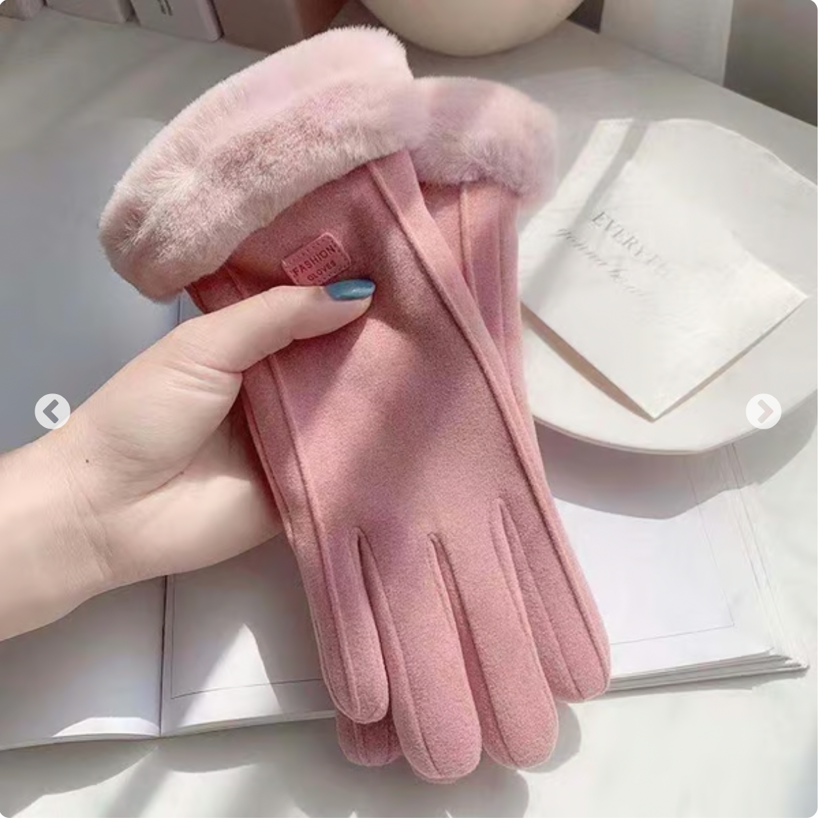 Solid Color Windproof and Warm Touch Screen Gloves