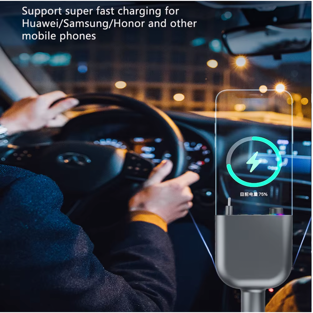 7-Colors Backlit Car MP3 Music Player/Car Fast Charger