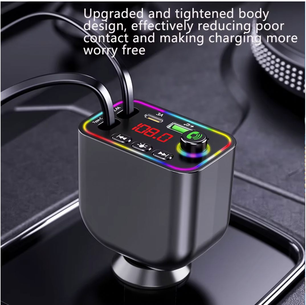 7-Colors Backlit Car MP3 Music Player/Car Fast Charger
