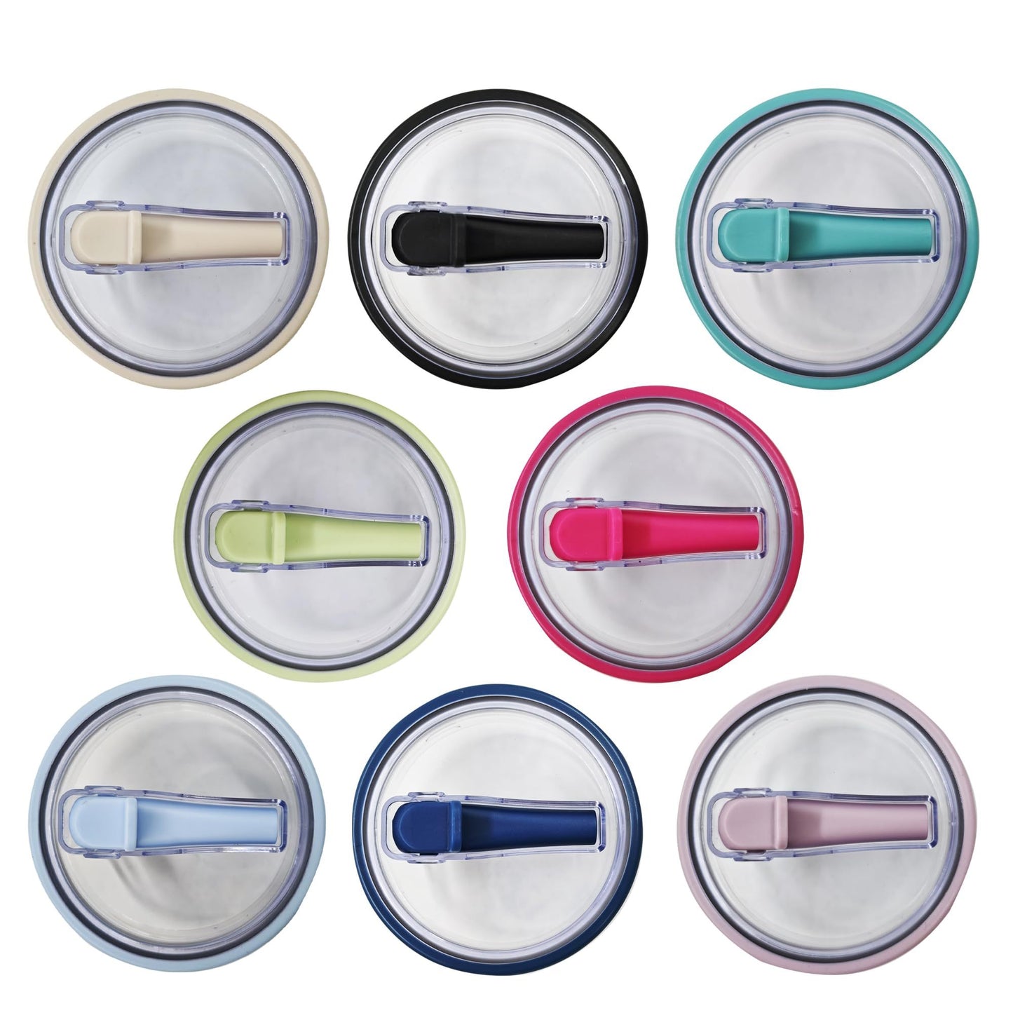 40 oz Tumbler Flip Straw Lid Replacement , Spill Proof Splash Resistant Tumbler Lids