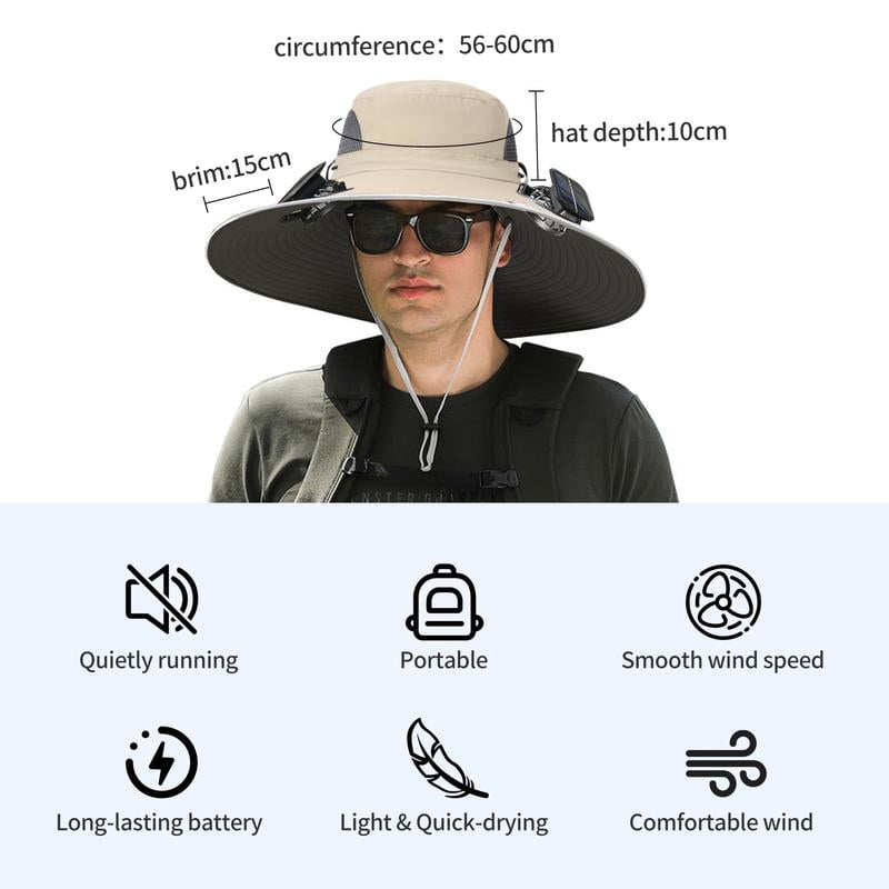 2025 New Solar Fan Outdoor Fishing Hat