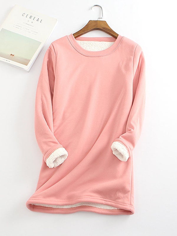 ❄Get ready for the cold season❄Women‘s NEW Casual Cotton Round Neck Solid Sweatshirt (S-5XL)🙋♀️