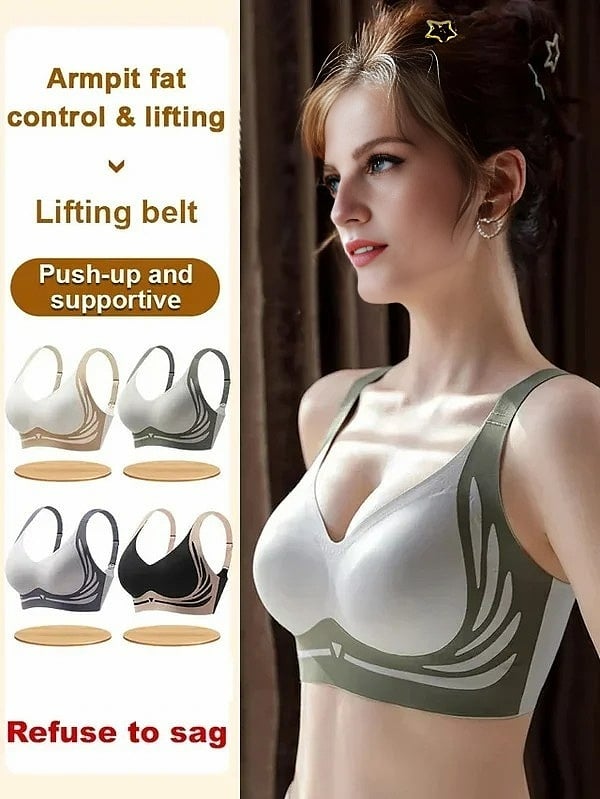 🎁Last Day 49% Off - Super gather bra | Wireless Push-up Bra👍No more sagging breasts
